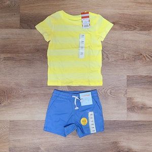 Baby 2 Piece Set Short Sleeve Shirt Shorts Size 18M NWT Summer Sale